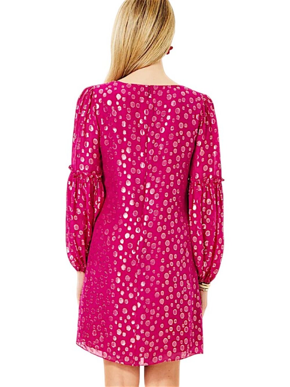 Lilly Pulitzer Cleme Silk Dress in Mystique Pink/Silk Bubbly Clip NWT - Size 2 - Picture 6 of 11